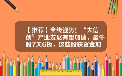 【推荐】全线强势！“大信创”产业发展有望加速，最牛股7天6板，这些股获资金加仓。最新一期筹码集中股来了，4股股东户数降幅超10%-哪个股票资讯最快最准可靠