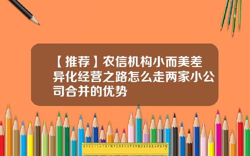 【推荐】农信机构小而美差异化经营之路怎么走两家小公司合并的优势