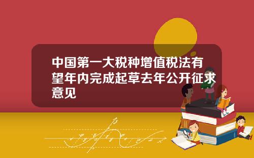 中国第一大税种增值税法有望年内完成起草去年公开征求意见