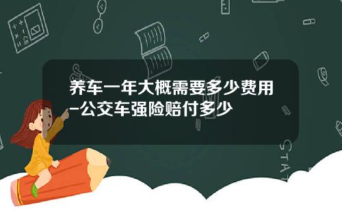 养车一年大概需要多少费用-公交车强险赔付多少