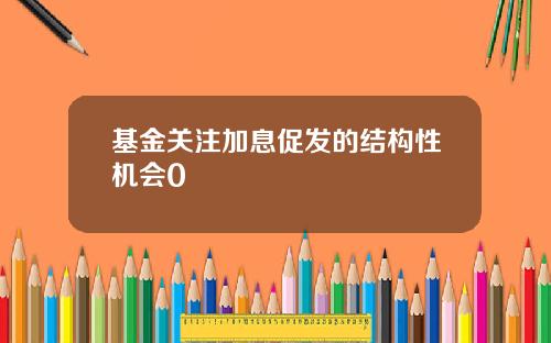 基金关注加息促发的结构性机会0