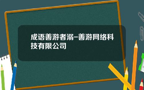 成语善游者溺-善游网络科技有限公司
