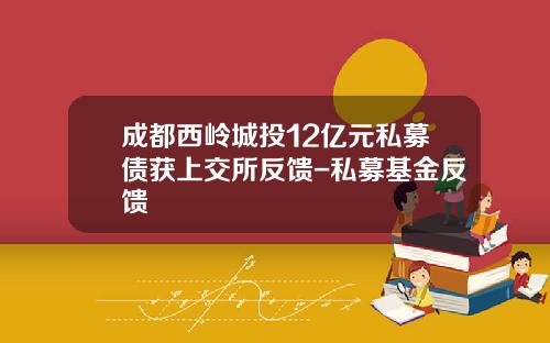 成都西岭城投12亿元私募债获上交所反馈-私募基金反馈