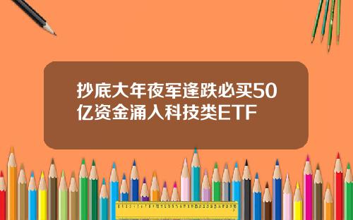 抄底大年夜军逢跌必买50亿资金涌入科技类ETF