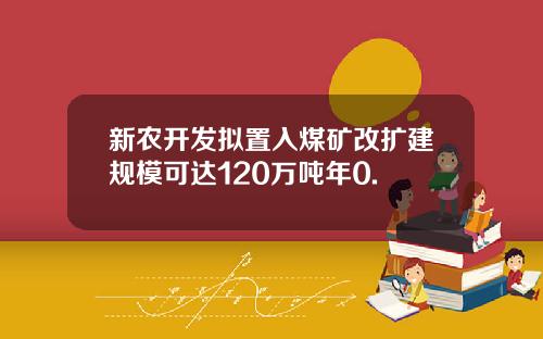 新农开发拟置入煤矿改扩建规模可达120万吨年0.