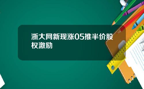 浙大网新现涨05推半价股权激励