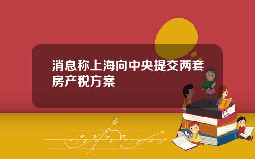 消息称上海向中央提交两套房产税方案