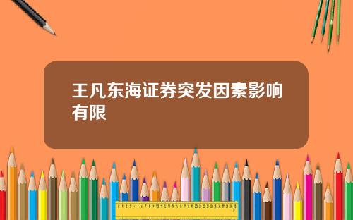 王凡东海证券突发因素影响有限
