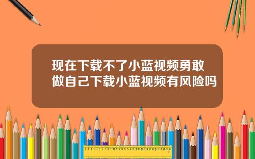 现在下载不了小蓝视频勇敢做自己下载小蓝视频有风险吗