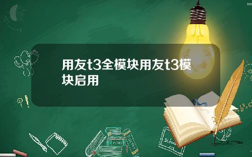 用友t3全模块用友t3模块启用