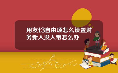 用友t3自由项怎么设置财务新人没人带怎么办