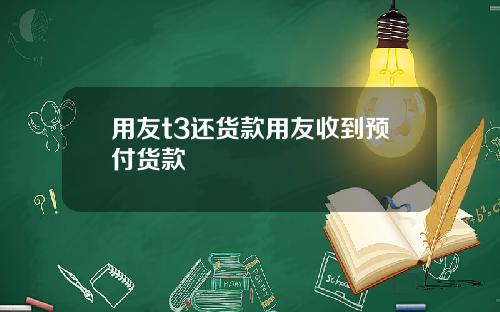 用友t3还货款用友收到预付货款