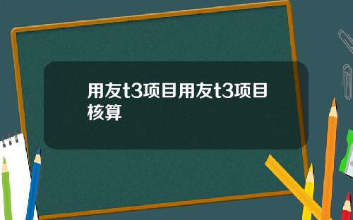 用友t3项目用友t3项目核算