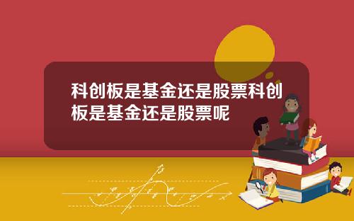 科创板是基金还是股票科创板是基金还是股票呢
