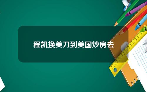 程凯换美刀到美国炒房去