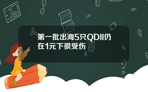 第一批出海5只QDII仍在1元下很受伤