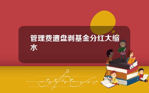 管理费遭盘剥基金分红大缩水