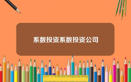 系数投资系数投资公司