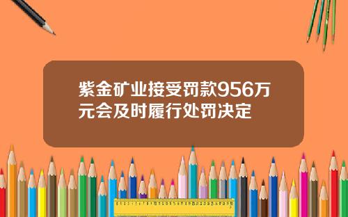 紫金矿业接受罚款956万元会及时履行处罚决定
