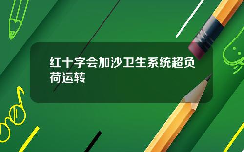 红十字会加沙卫生系统超负荷运转