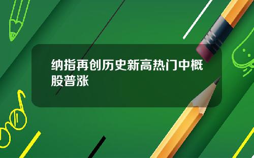 纳指再创历史新高热门中概股普涨
