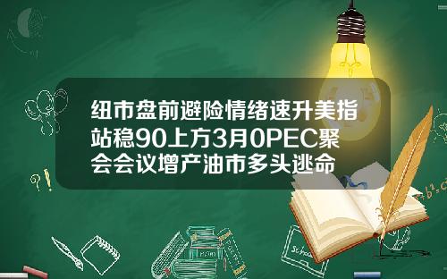 纽市盘前避险情绪速升美指站稳90上方3月0PEC聚会会议增产油市多头逃命