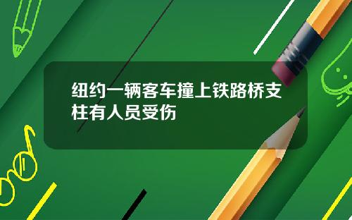 纽约一辆客车撞上铁路桥支柱有人员受伤