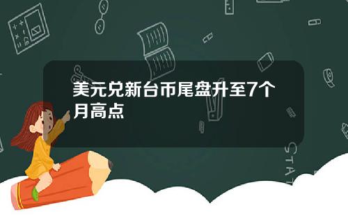 美元兑新台币尾盘升至7个月高点