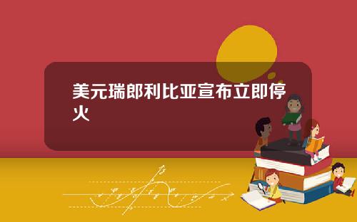 美元瑞郎利比亚宣布立即停火