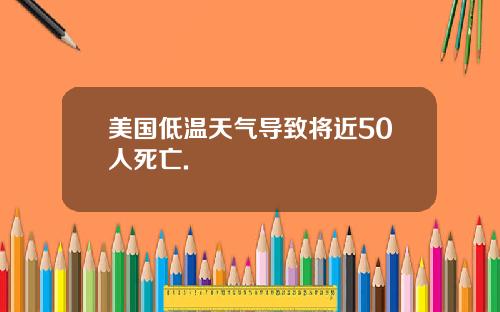 美国低温天气导致将近50人死亡.