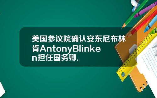美国参议院确认安东尼布林肯AntonyBlinken担任国务卿.