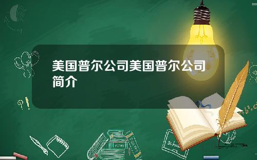 美国普尔公司美国普尔公司简介
