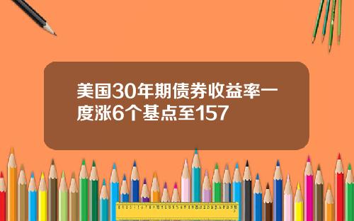 美国30年期债券收益率一度涨6个基点至157