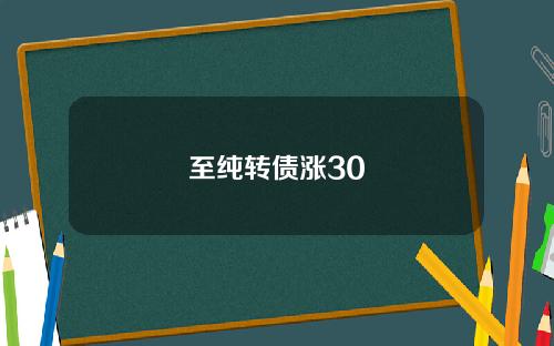 至纯转债涨30