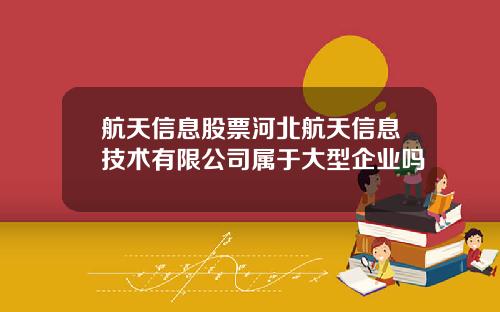 航天信息股票河北航天信息技术有限公司属于大型企业吗