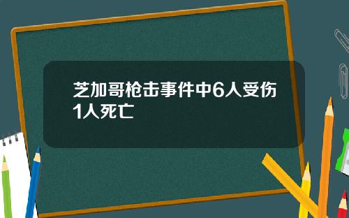 芝加哥枪击事件中6人受伤1人死亡