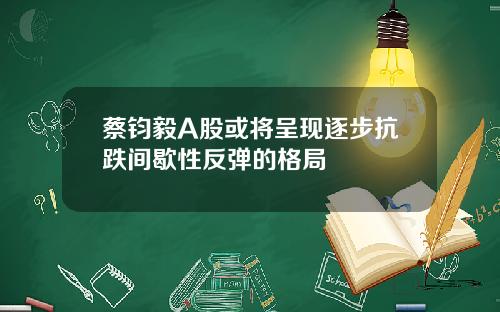 蔡钧毅A股或将呈现逐步抗跌间歇性反弹的格局