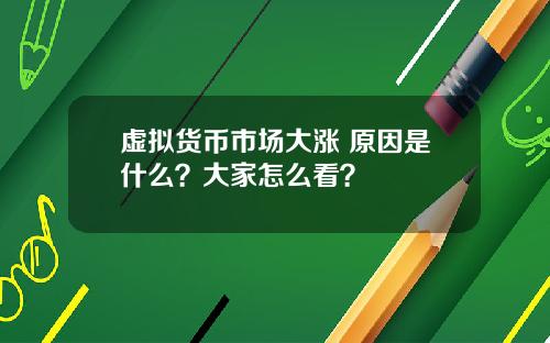 虚拟货币市场大涨 原因是什么?大家怎么看?