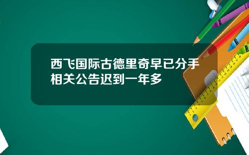 西飞国际古德里奇早已分手相关公告迟到一年多