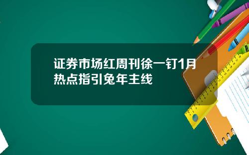 证券市场红周刊徐一钉1月热点指引兔年主线