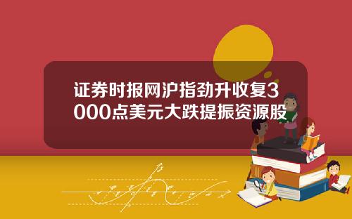 证券时报网沪指劲升收复3000点美元大跌提振资源股