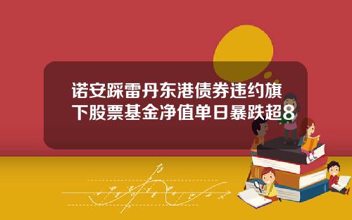 诺安踩雷丹东港债券违约旗下股票基金净值单日暴跌超8