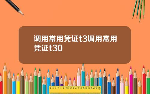调用常用凭证t3调用常用凭证t30