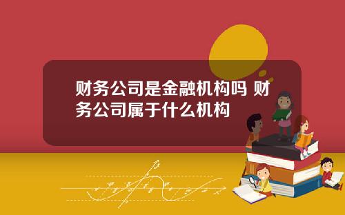 财务公司是金融机构吗 财务公司属于什么机构