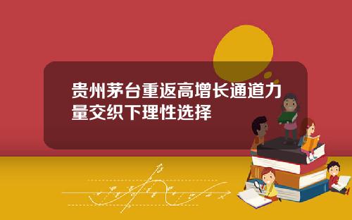 贵州茅台重返高增长通道力量交织下理性选择