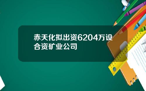 赤天化拟出资6204万设合资矿业公司