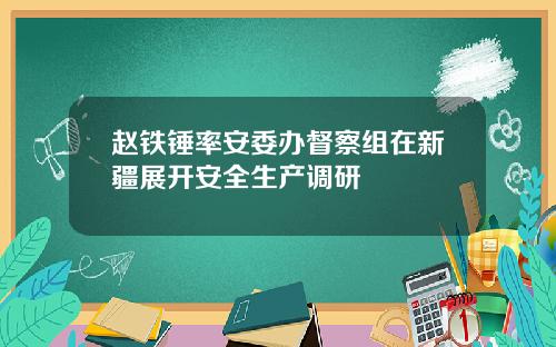赵铁锤率安委办督察组在新疆展开安全生产调研