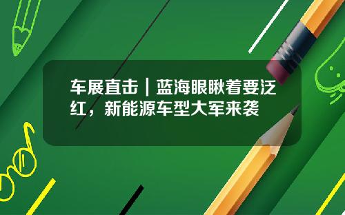 车展直击｜蓝海眼瞅着要泛红，新能源车型大军来袭
