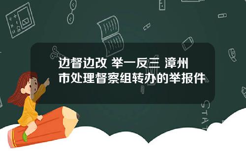 边督边改 举一反三 漳州市处理督察组转办的举报件