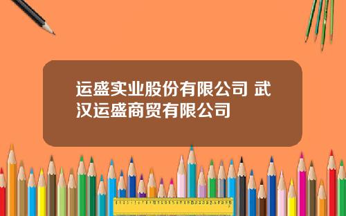 运盛实业股份有限公司 武汉运盛商贸有限公司